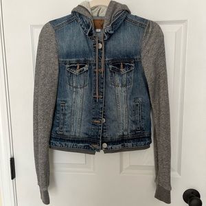 American Eagle Jean Sweatshirt Jacket